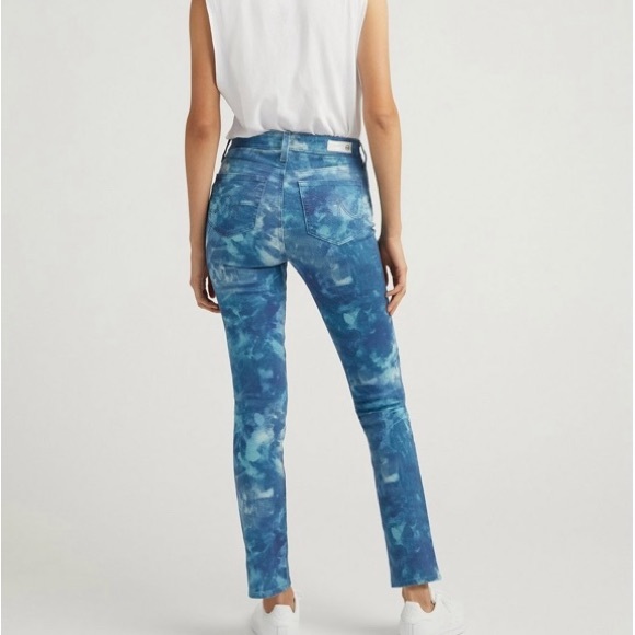 AG Mari jeans: NWT size: 25 Mid-rise, color: abstract tie dye night rain, - Picture 8 of 9